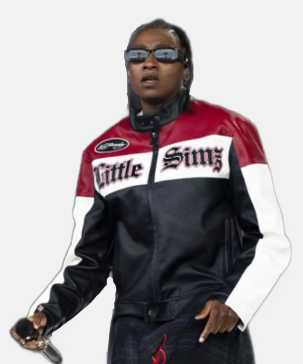 GlastonburyFestival2024_nbsp_LittleSimz_nbsp_LeatherBikerJacketSale