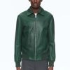 Green Lamb Leather Jacket