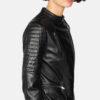 Hadley Quilted Black Leather Jacket