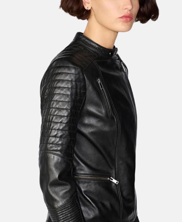 Hadley Quilted Black Leather Jacket