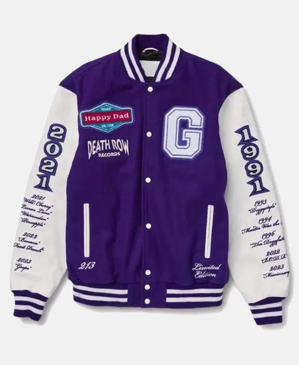 HappyDadDeathRowBlueVarsityJacket