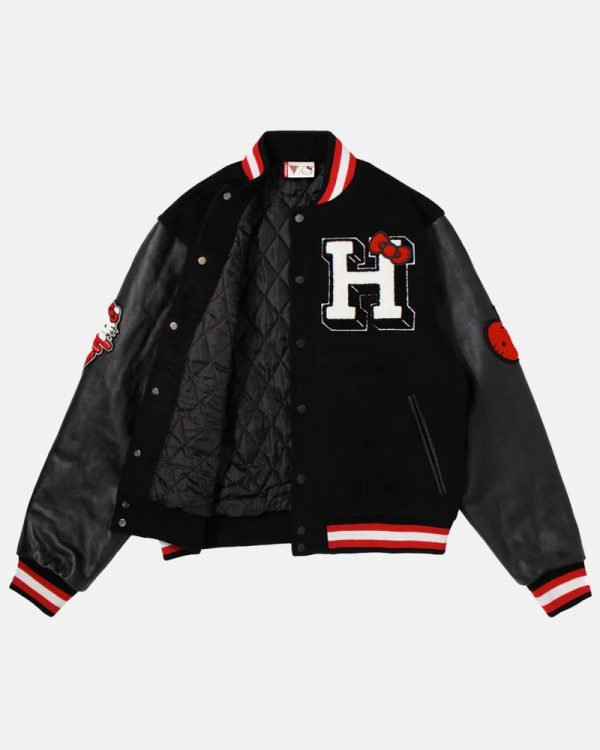 Hypland X Hello Kitty Apples H Letterman Varsity Jacket