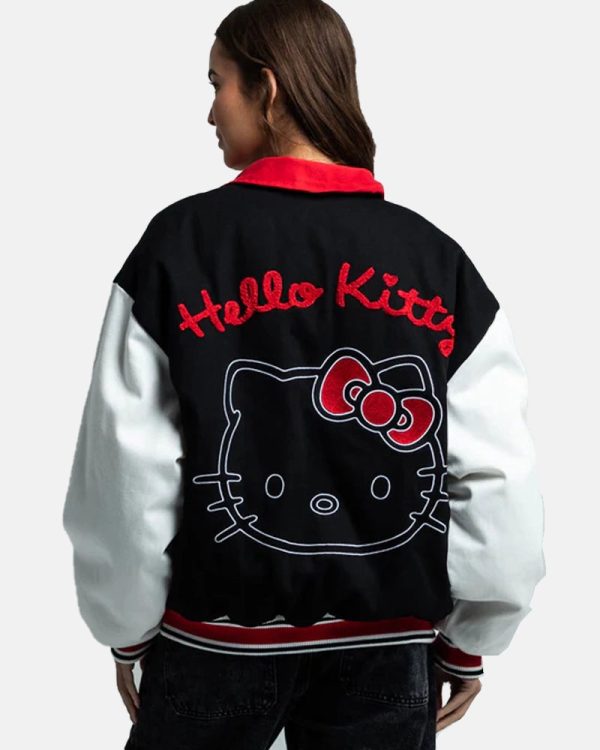 Hello Kitty Varsity Bomber Jacket For Unisex
