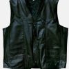 Hells Angels Black Biker Leather Vest