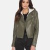 HolyHoodedLeatherJacketwithRemovablehood