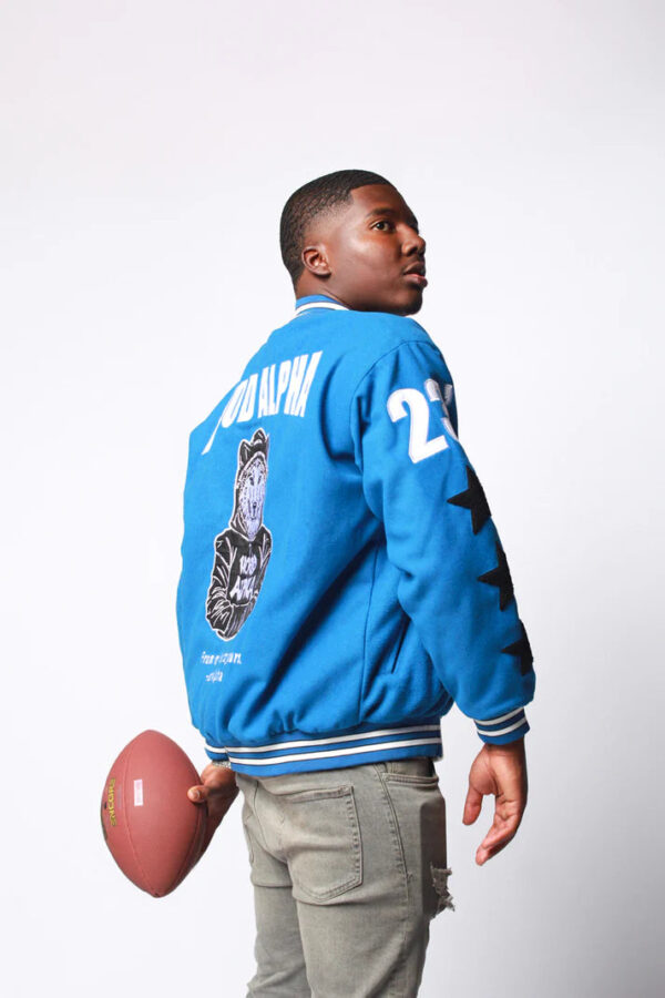 Hoodalpha Blue Letterman Jacket