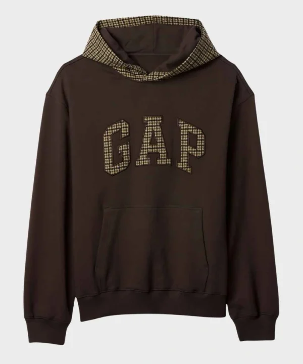 Houndstooth Gap Brown Hoodie