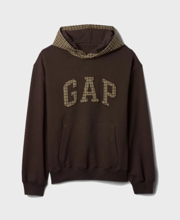HoundstoothGapHoodieBrown