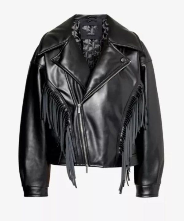 HouseOfSunnyAthenaRelaxedFitFauxFringeLeatherJacket