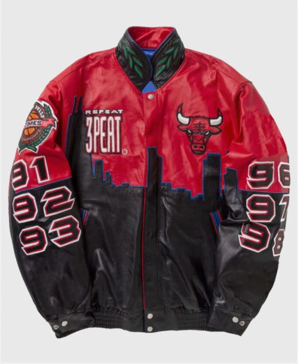 Jeff Bulls Three Peat Leather Jacket