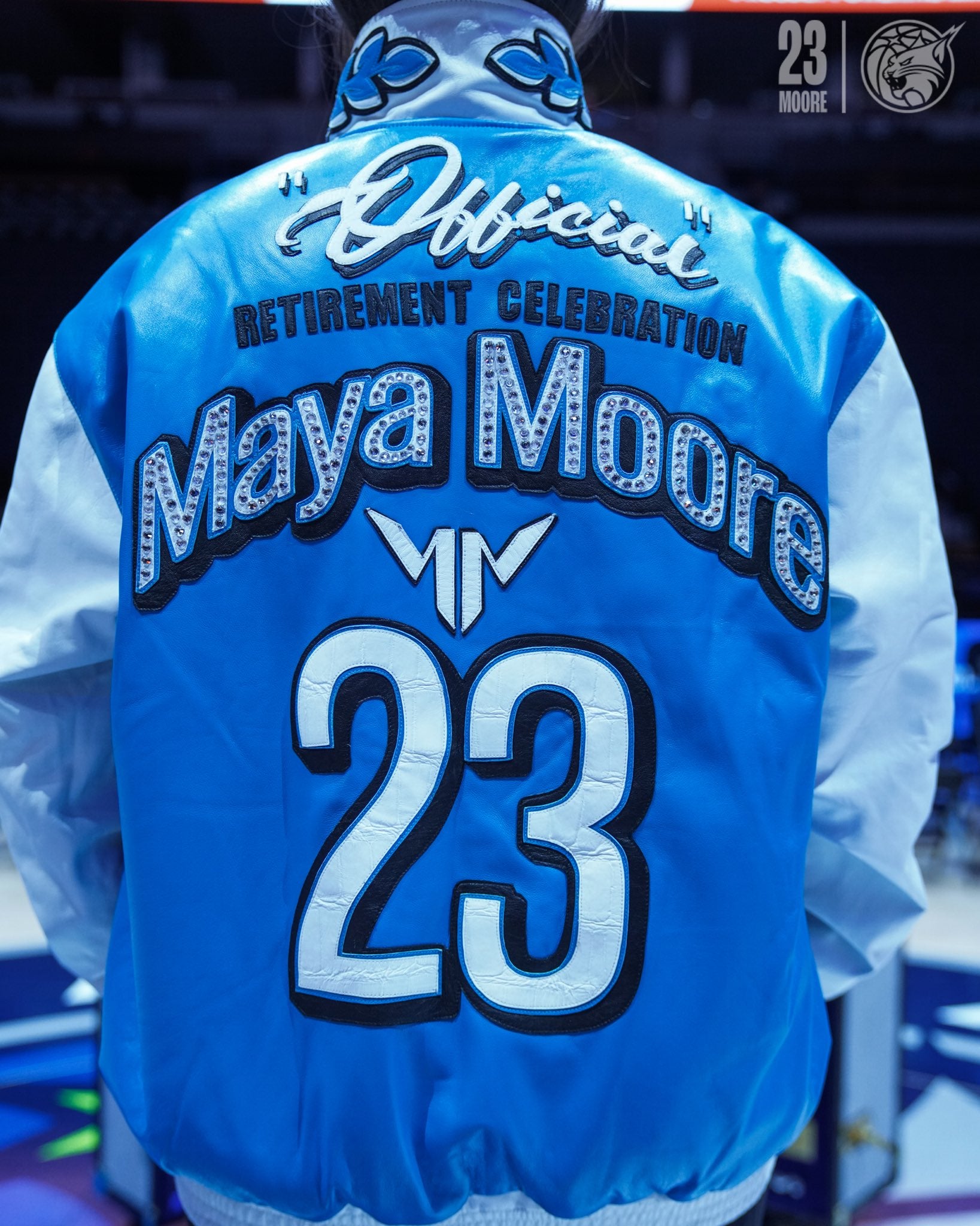 Jeff Hamilton Maya Moore Leather Bomber Jacket