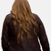 JessicaSiposLoveOnTheDanubeRoyalGetaway2024AvaMicalliefBrownLeatherBikerJacket