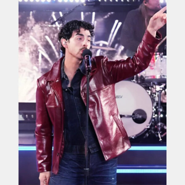 Joe Jonas Times Square Performance Leather Jacket - Image 3