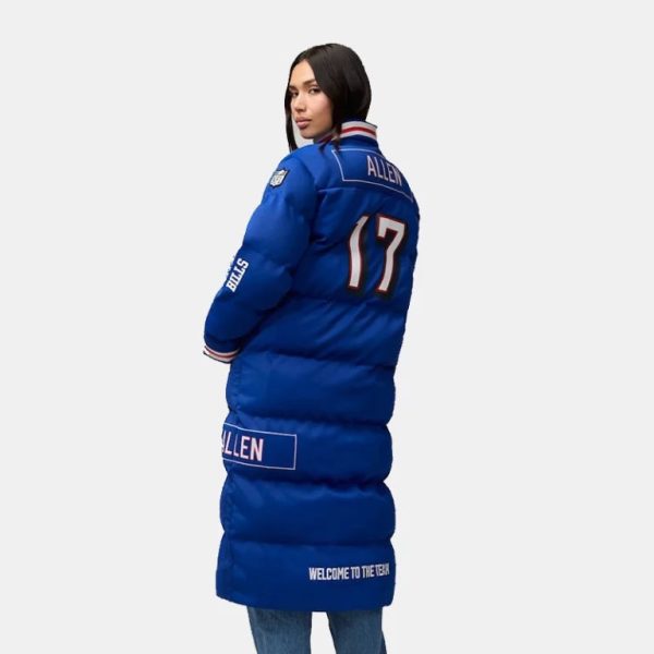 JoshAllenRoyalBuffaloBillsOffSeasonxNFLPufferBlueCoat