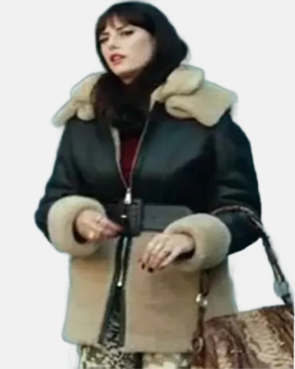 KayaScodelarioTheGentlemen Black Leather Shearling Jacket
