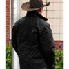 KevinCostnerYellowstoneBlackQuiltedCottonJacketBuynow
