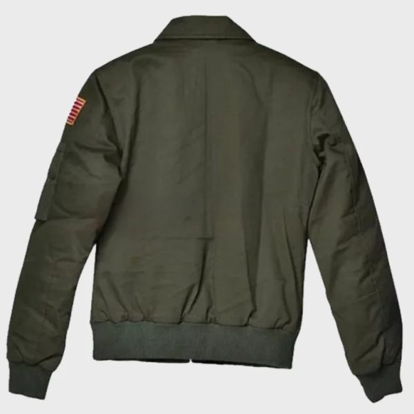 LadyGaga2022TopGun2GreenBomberAviatorJacket