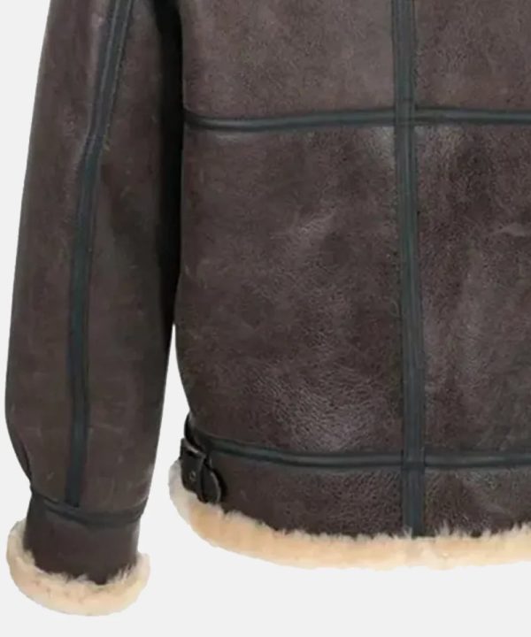 LeonKennedyResidentEvil4RemakeBrownLeatherShearlingJacket