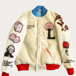 Limited Club SL Cream Varsity Jacket