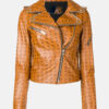 MCMWomen_sAllOverLogoBrownLeatherBikerJacket