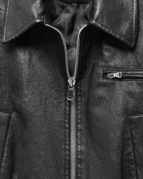 Mango Vintage Leather EffectJacket