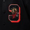 MarvelDeadpool3Wolverine2024RedandBlackVarsityJacket