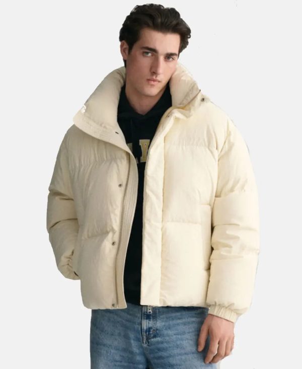  MenCreamExtremeOversizedDownPufferJacketSale