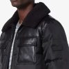 Men's Beaumont Aviator Puffer Faux Leather Trim Jacket