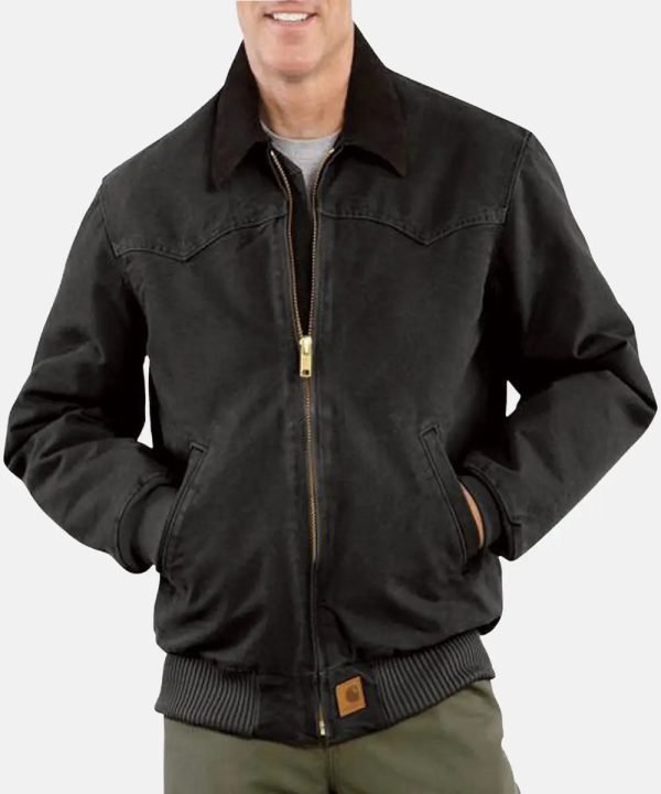Men's Carhartt Sandstone Duck Santa Fe Jacket Black