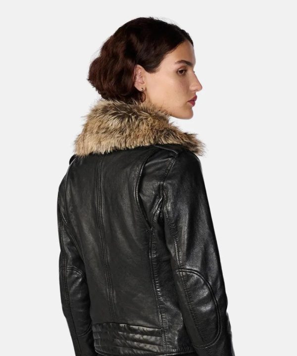 Moto Jacket Fur Collar
