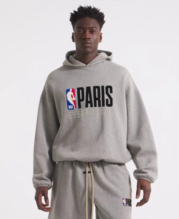 NBAParisxEssentialsHoodieGray