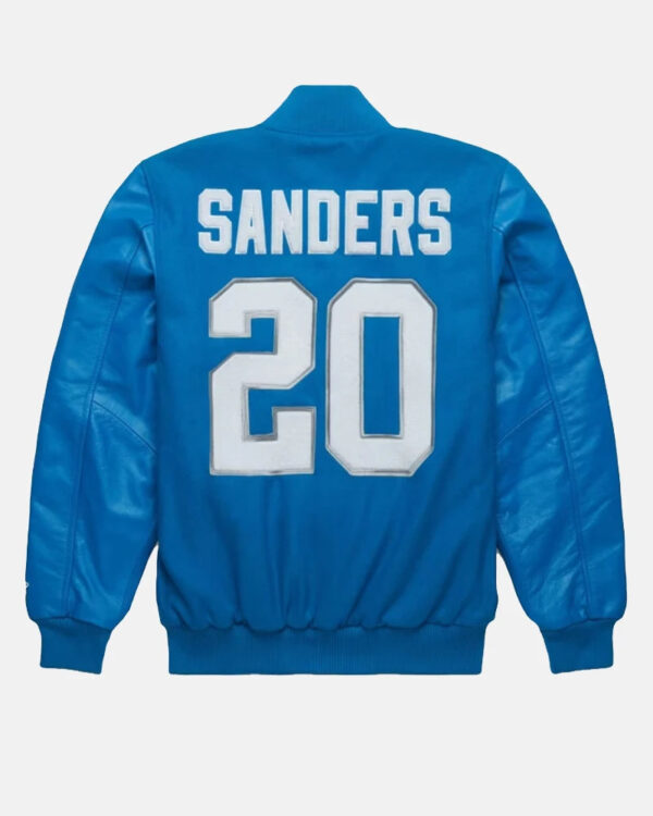 NFL Starter Barry Sanders GOAT Limited Edition Blue Letterman Varsity Jacket