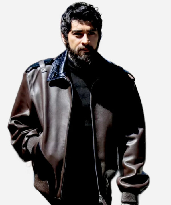 NYFOff-WhiteShow2024ZaynMalikBrownLeatherJacket