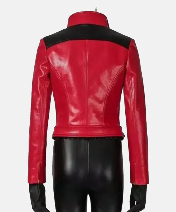 Naomi Brooke Watch Dogs Legion Red leather Jacket