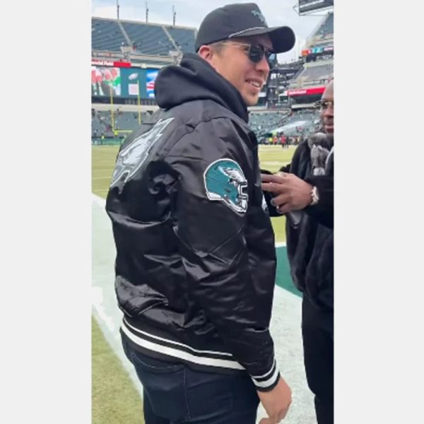Nick Foles Philadelphia Eagles Satin Jacket Black