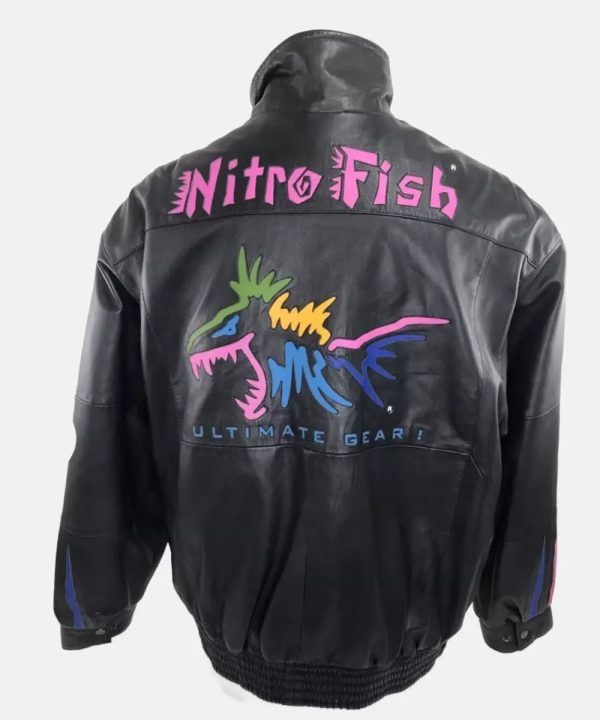 Nitro Fish Black Leather Jacket