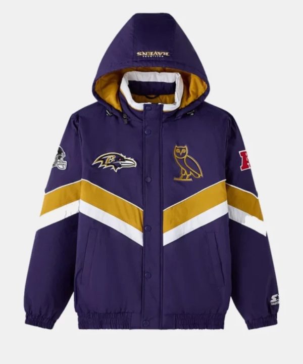 OVOxNFLBaltimoreRavensJacketHood