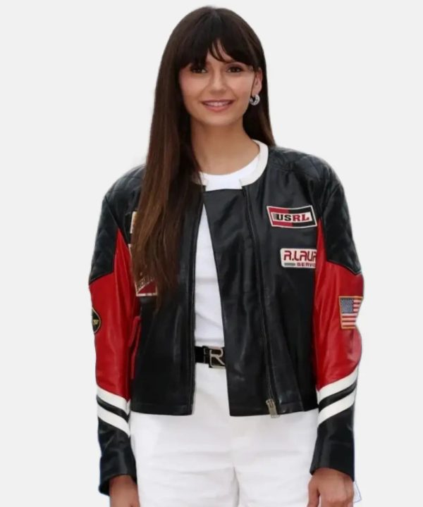 OlympicsGamesParis2024OpeningCeremonyNinaDobrevPoloLeatherJacket