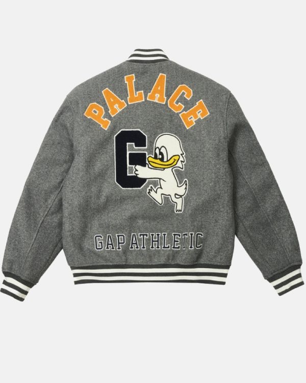 Palace x Gap Collection Grey Wool Varsity Jacket