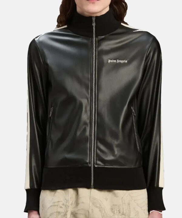 PalmAngelsTrackJacketLeatherEffect