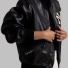 PoloRalphLaurenYankeesBlackLeatherBomberJacket