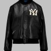 Polo Ralph Lauren Yankees Leather JacketBlack