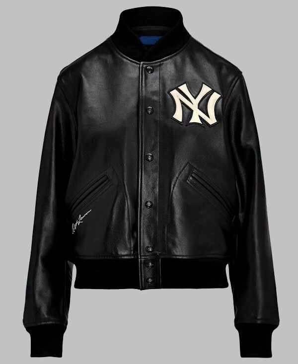 Polo Ralph Lauren Yankees Leather JacketBlack
