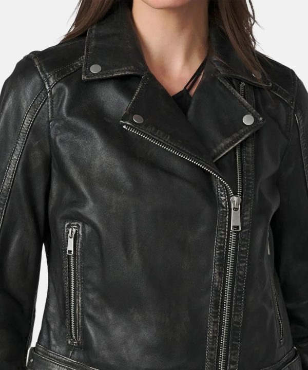 Premium Selena gomez Black Leather Motorcycle Jacket