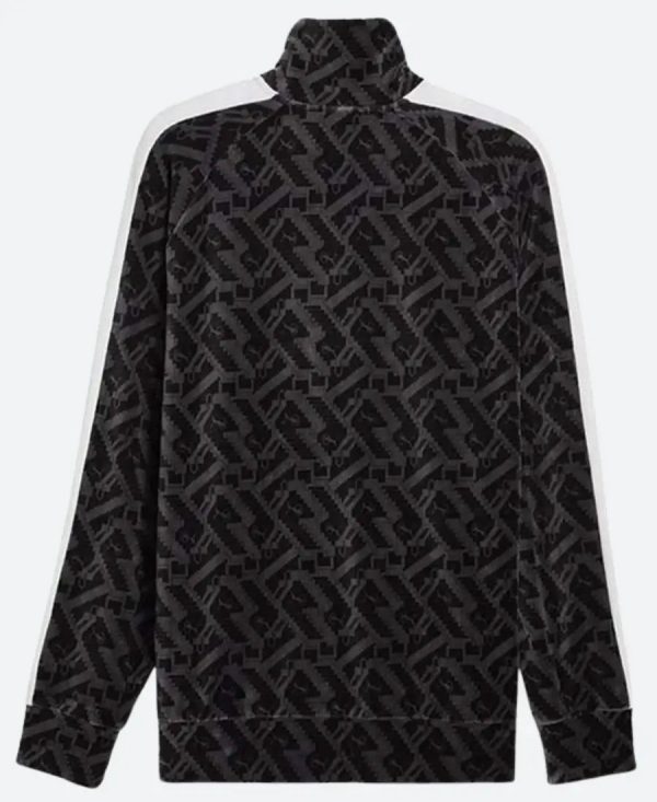 PumaXSquidGameVelourBlackTrackJacket