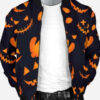 ShopScaryPumpkinsHalloweenPrintPatternBomberJacket