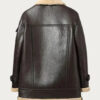 RAF Sheepskin Brown Shearling Long Leather Jacket
