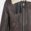 ResidentEvil4RemakeLeonKennedyBrownLeatherShearlingAviatorJacket