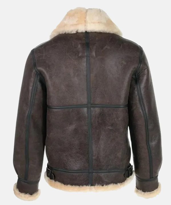 ResidentEvil4RemakeLeonKennedyBrownLeatherShearlingJacket