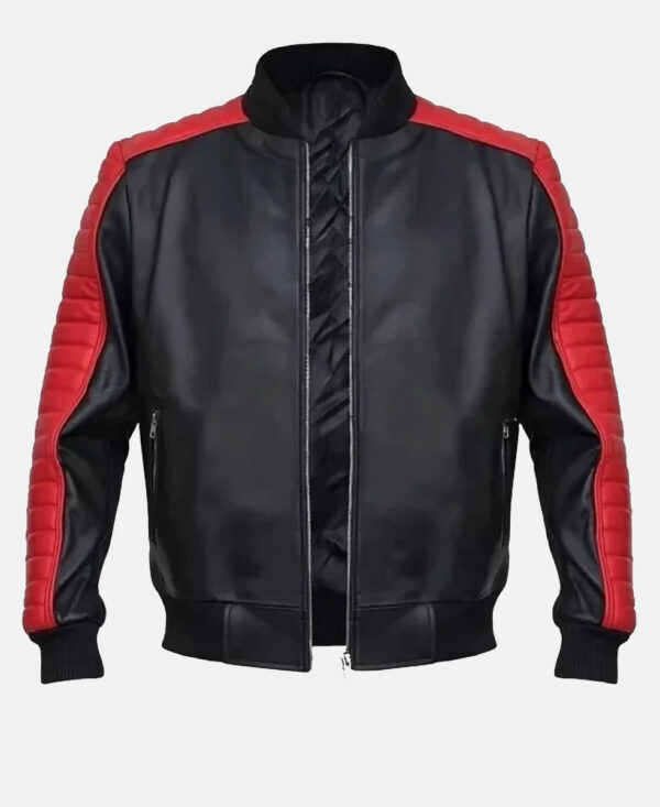 Miami Vice Stunt Team Ryan Gosling Black Leather Bomber Jacket